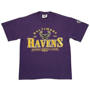Baltimore Ravens NFL Lee Purple Gold Graphic Vintage 1999 T-Shirt Womens Medium